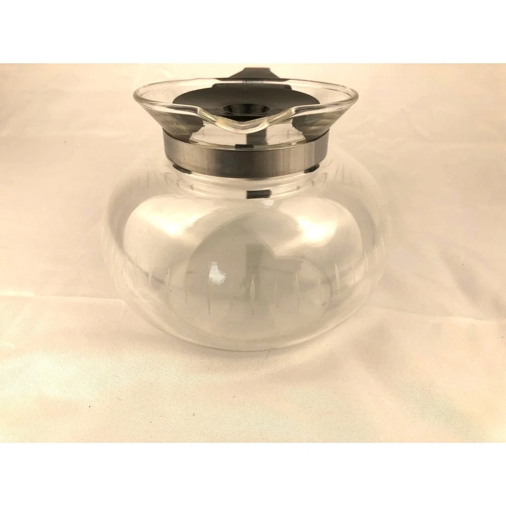 Vintage Bunn 6 Cup Glass Coffee Carafe Pot Replacement Black Handle Lid Decanter